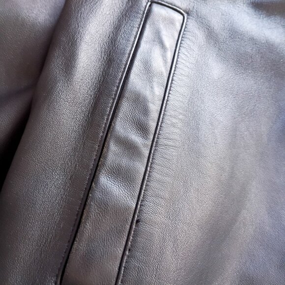 Moschino 100% Genuine Black Leather Jacket – Size Men's XL | Designer Outerwear - Picture 6 of 7